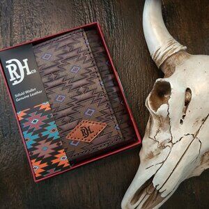 Red Dirt Hat Co. Southwestern Pattern Bifold Wallet